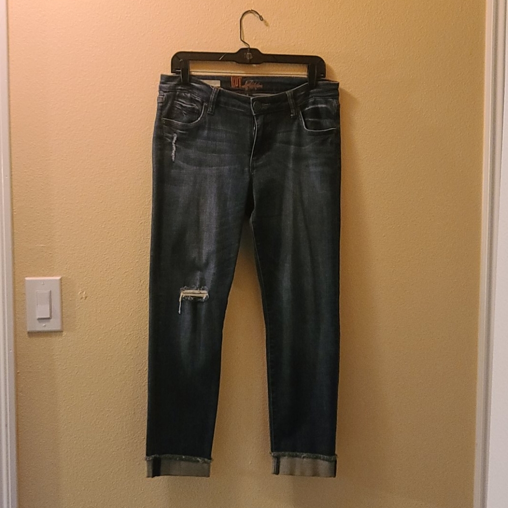 KUT Size 6 ASHER ankle straight leg jeans